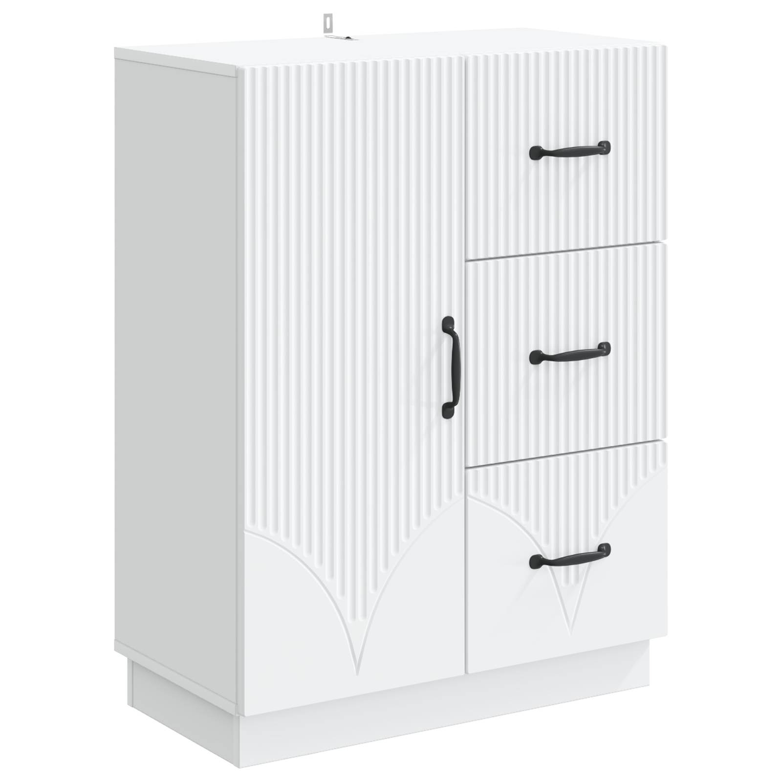 vidaXL Bufet Biały 66 x 34,5 x 87 cm Drewno inżynieryjne
