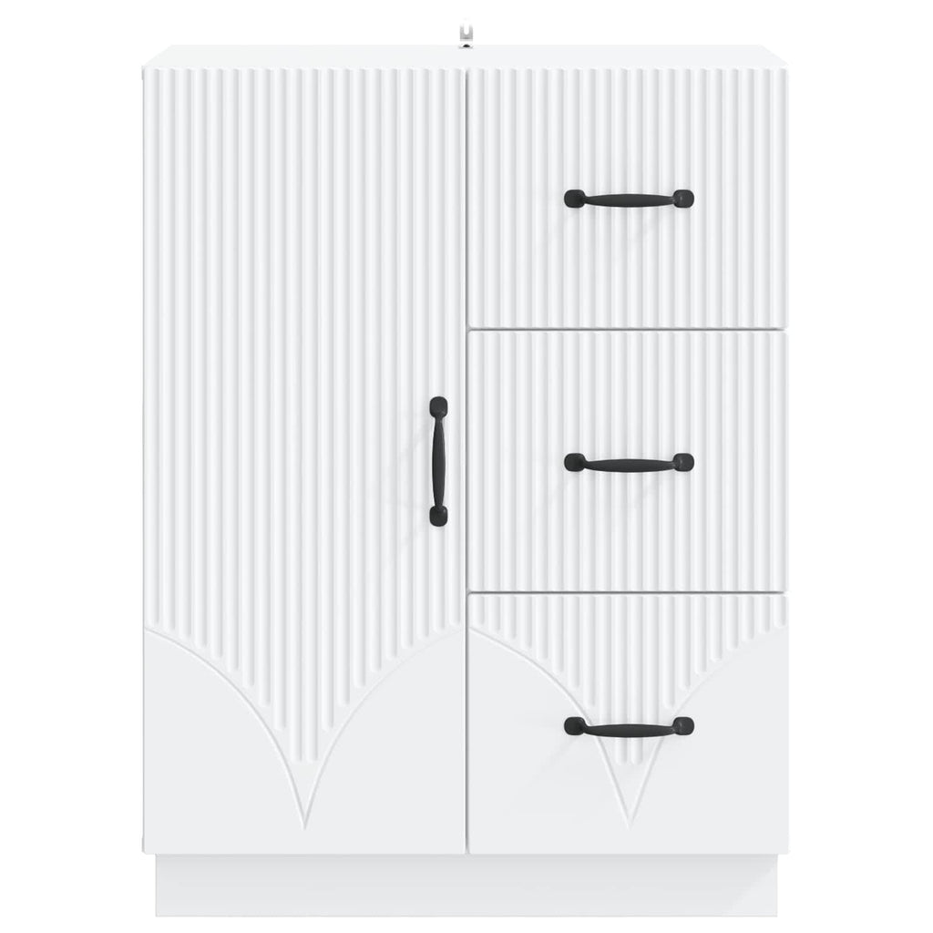 vidaXL Bufet Biały 66 x 34,5 x 87 cm Drewno inżynieryjne