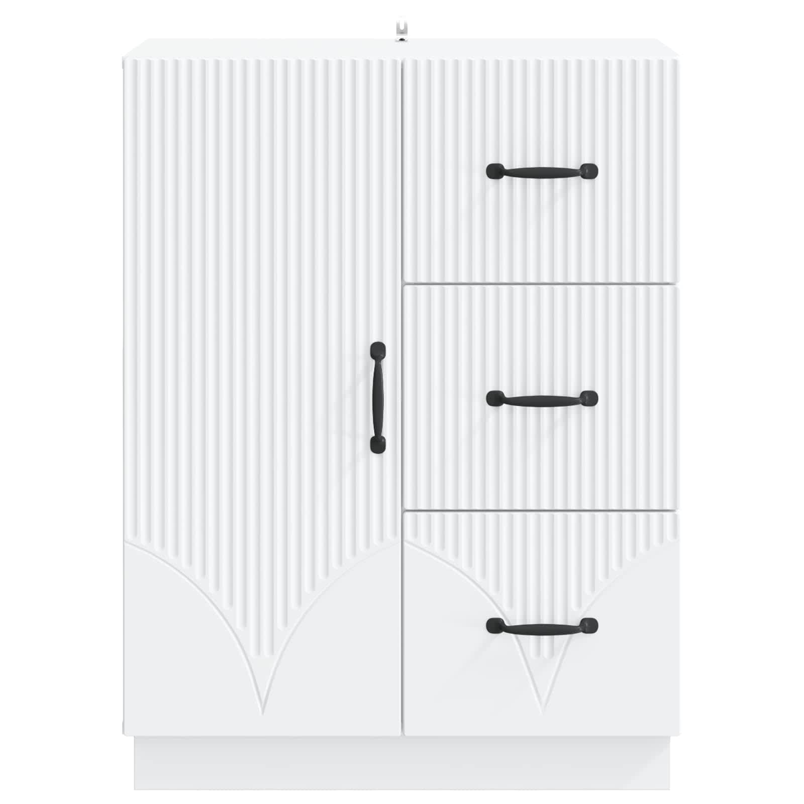 vidaXL Bufet Biały 66 x 34,5 x 87 cm Drewno inżynieryjne