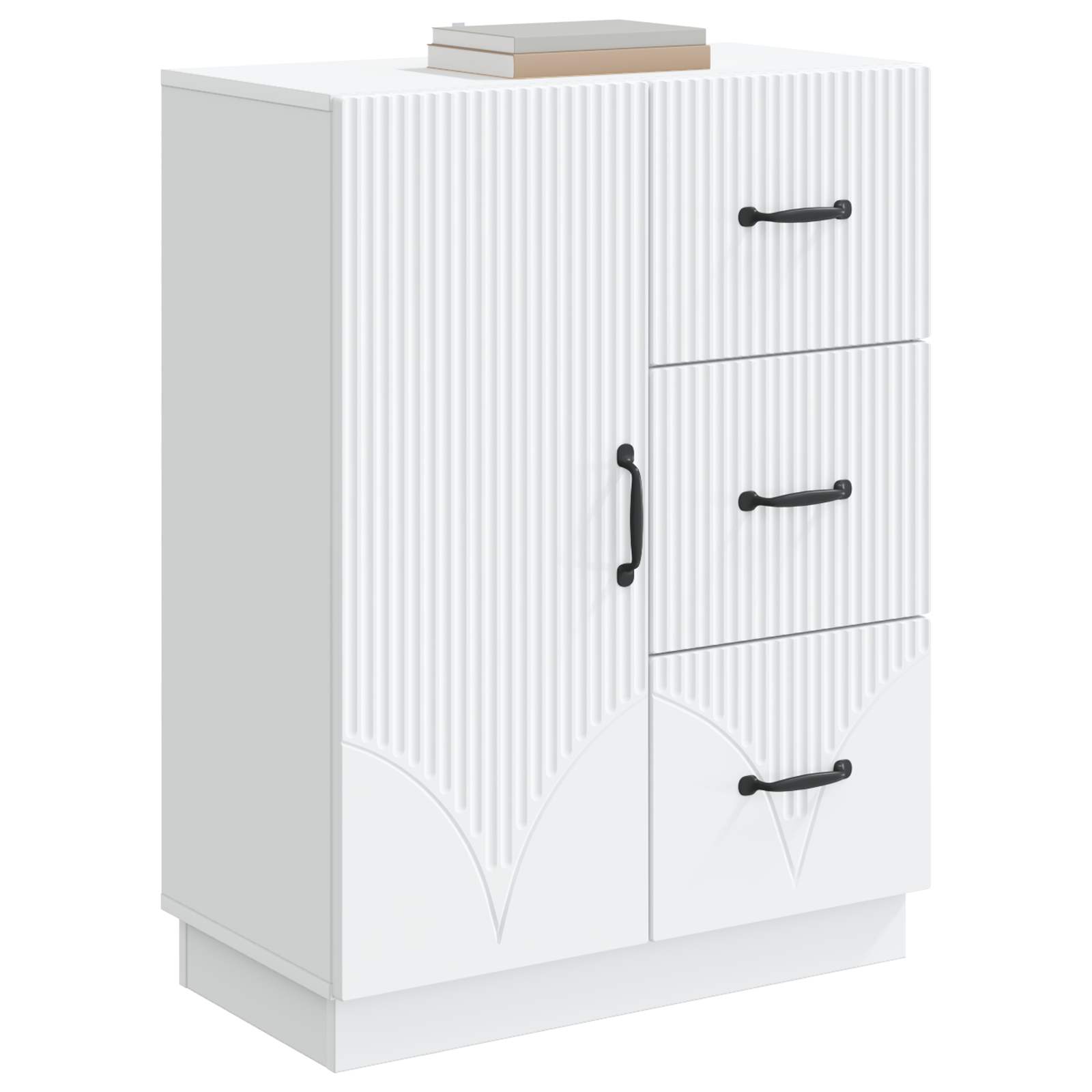 vidaXL Bufet Biały 66 x 34,5 x 87 cm Drewno inżynieryjne