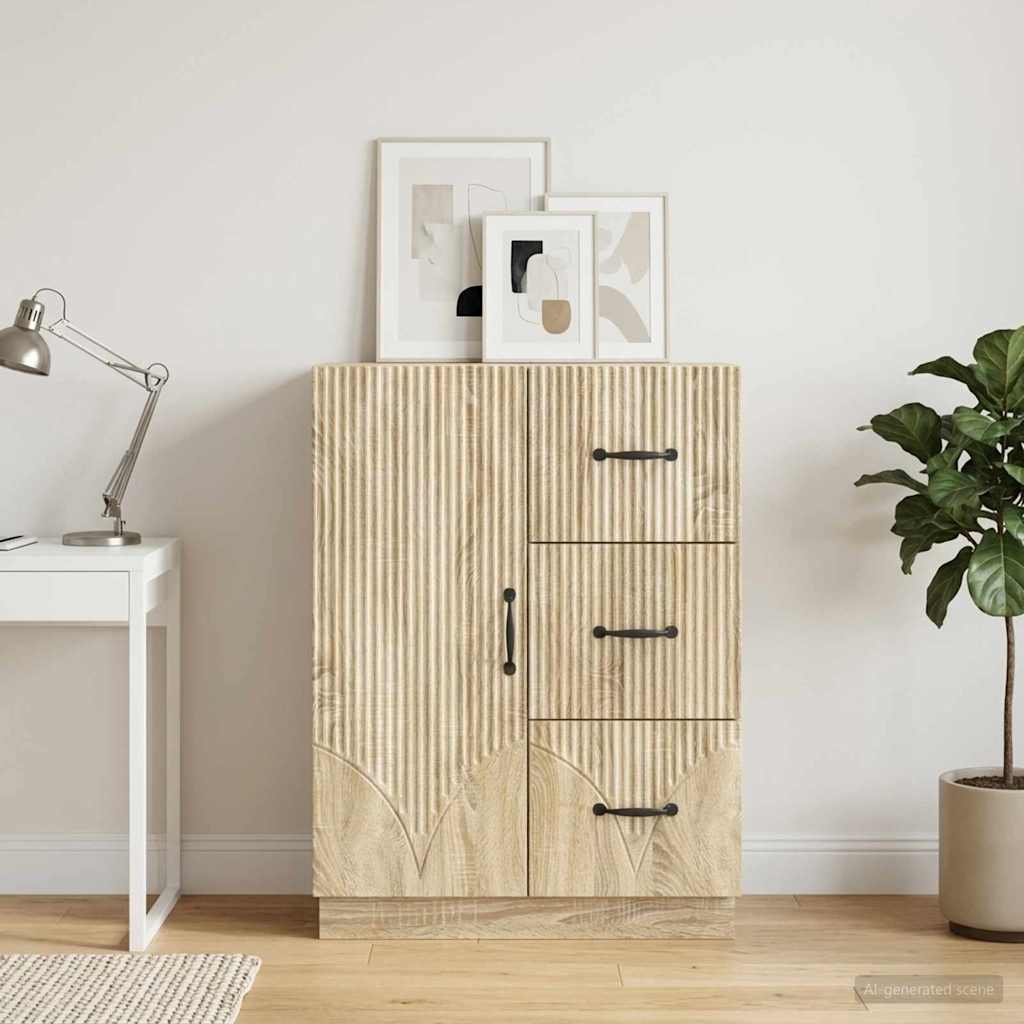 vidaXL Bufet dąb Sonoma 66 x 34,5 x 87 cm Drewno inżynieryjne