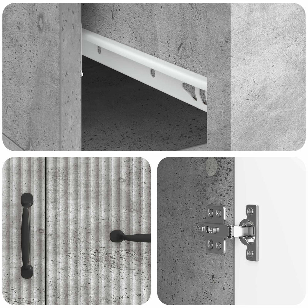 vidaXL Bufet Betonowy szary 66 x 34,5 x 87 cm Drewno inżynieryjne