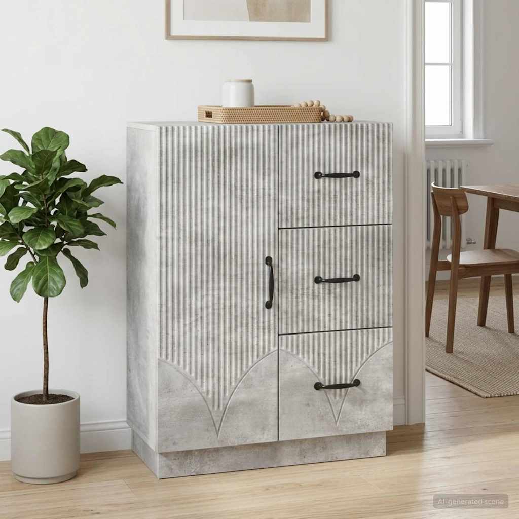 vidaXL Bufet Betonowy szary 66 x 34,5 x 87 cm Drewno inżynieryjne