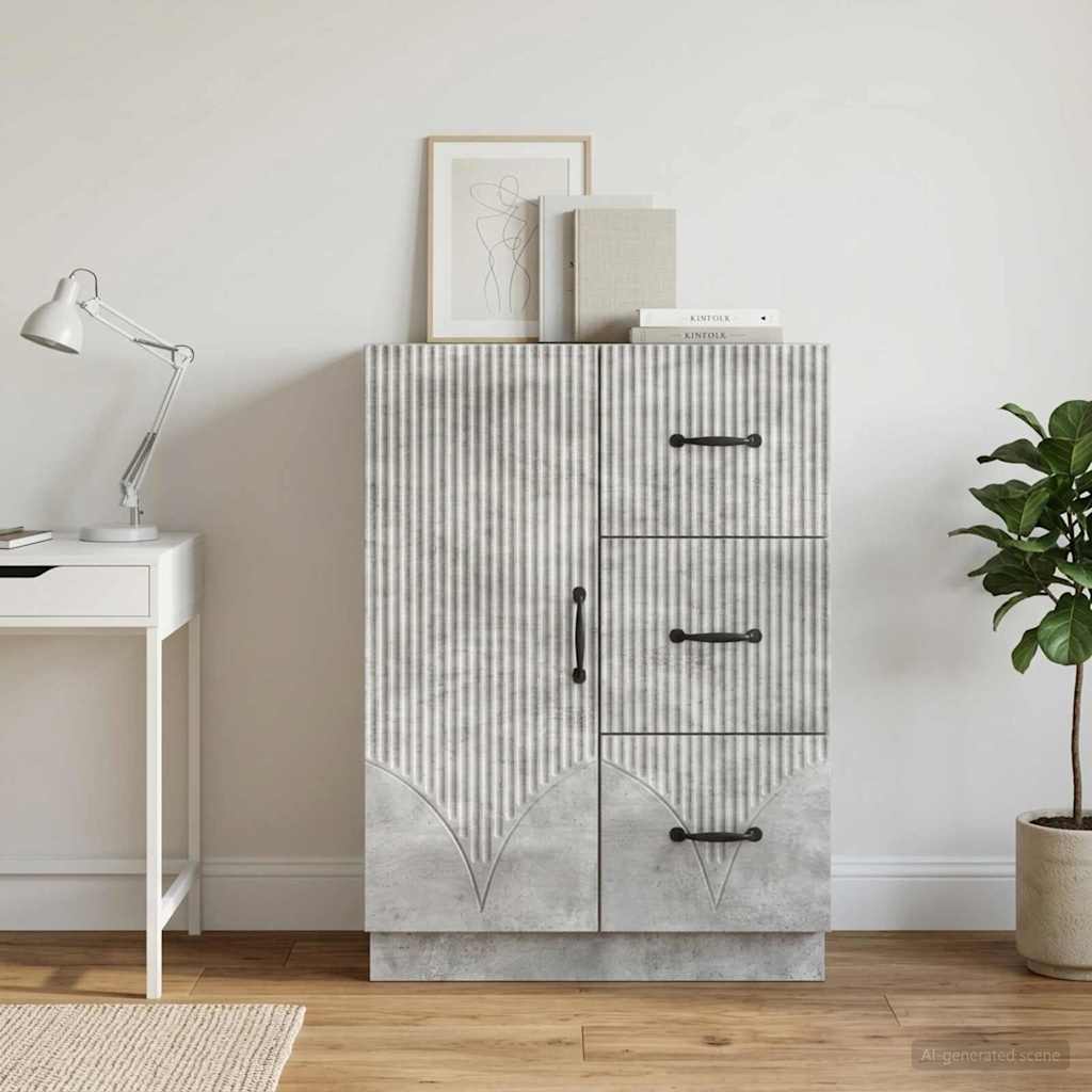 vidaXL Bufet Betonowy szary 66 x 34,5 x 87 cm Drewno inżynieryjne