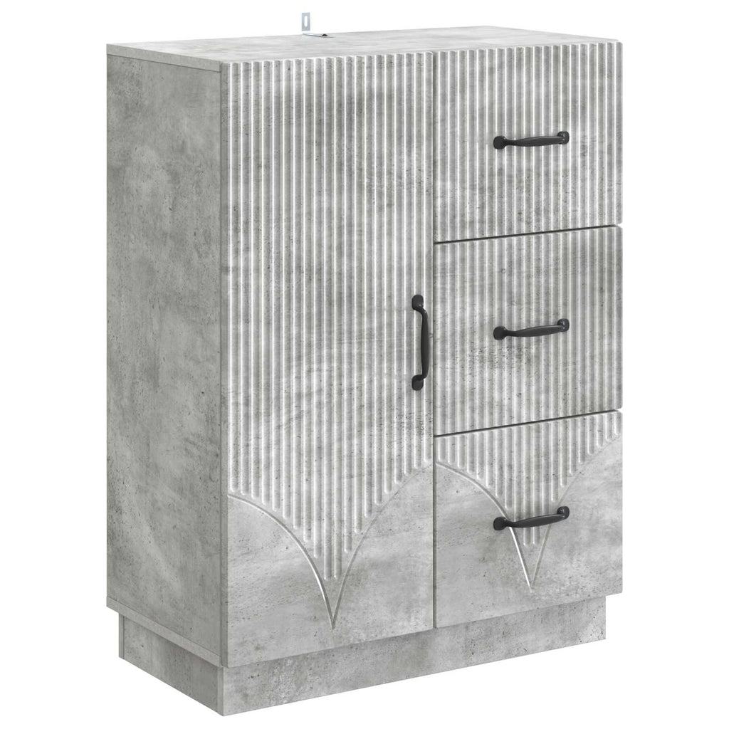 vidaXL Bufet Betonowy szary 66 x 34,5 x 87 cm Drewno inżynieryjne