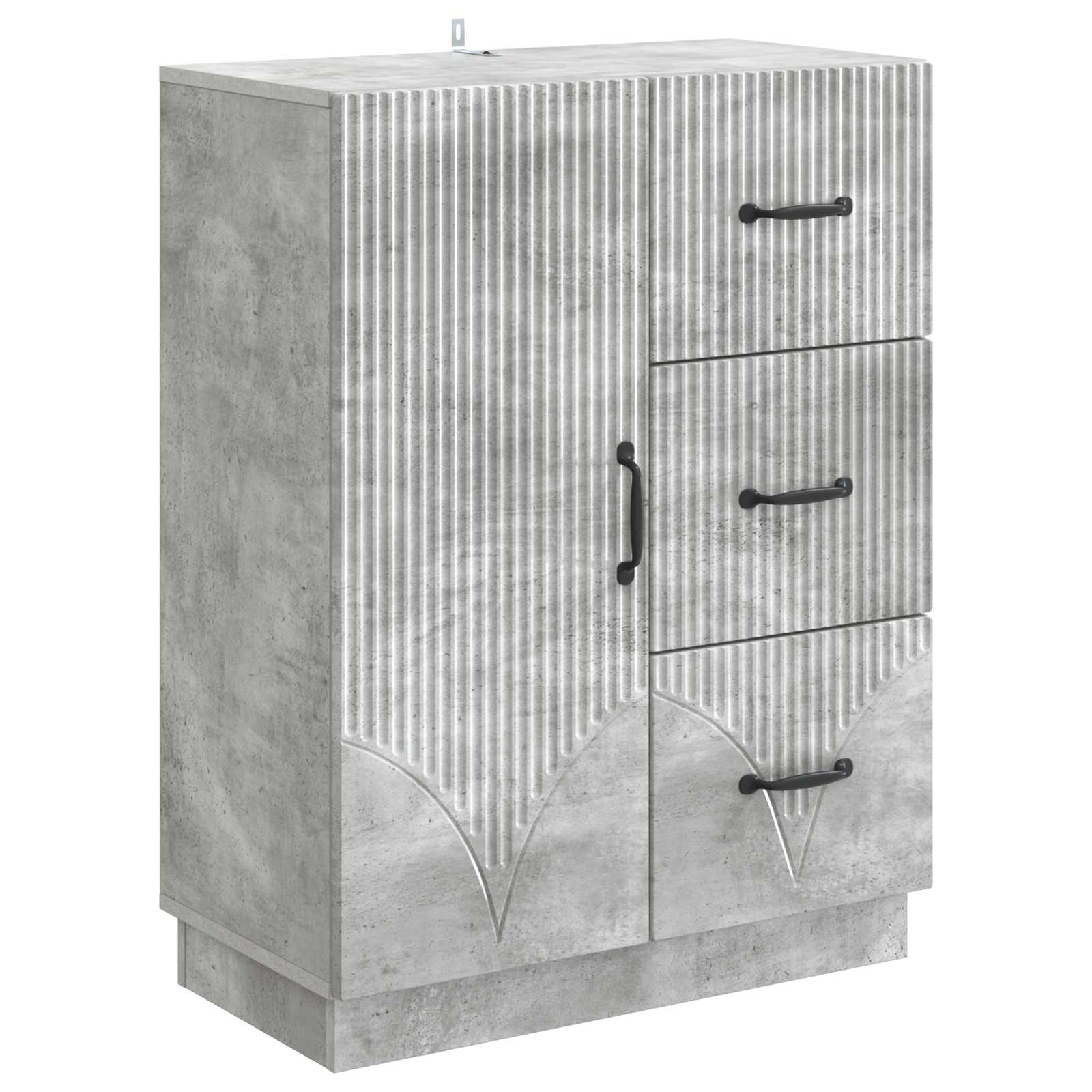 vidaXL Bufet Betonowy szary 66 x 34,5 x 87 cm Drewno inżynieryjne