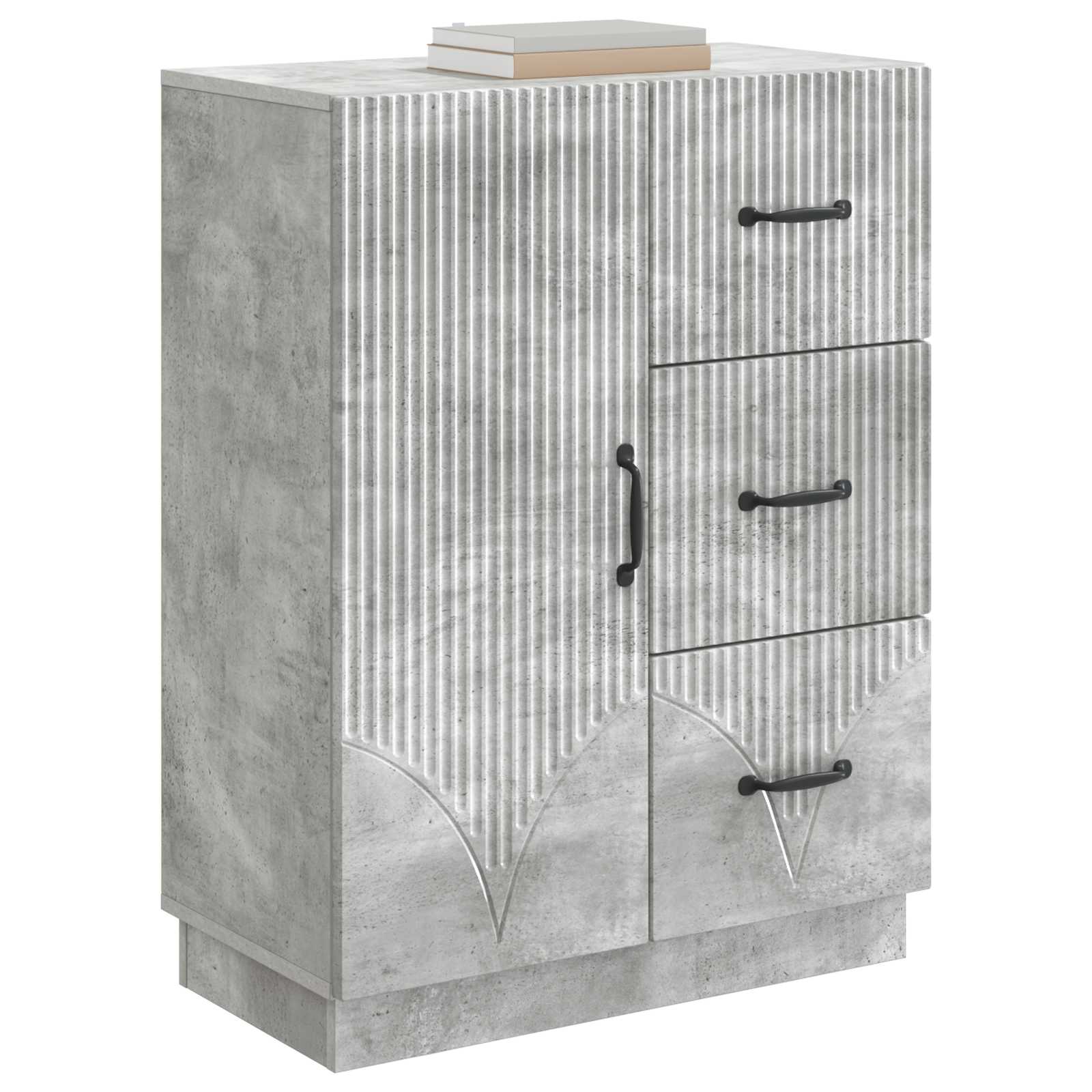 vidaXL Bufet Betonowy szary 66 x 34,5 x 87 cm Drewno inżynieryjne