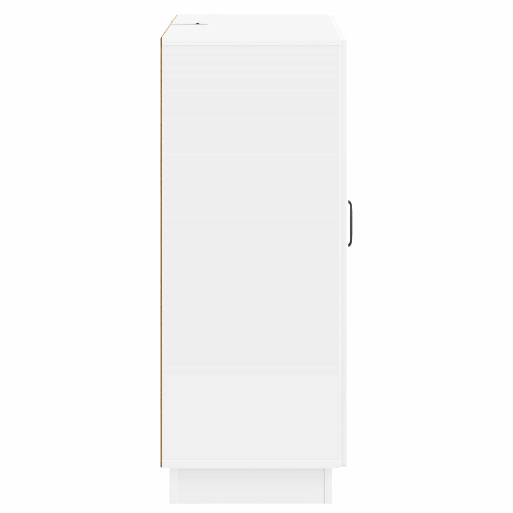 vidaXL Bufet Biały wysoki połysk 66 x 34,5 x 87 cm Drewno inżynieryjne