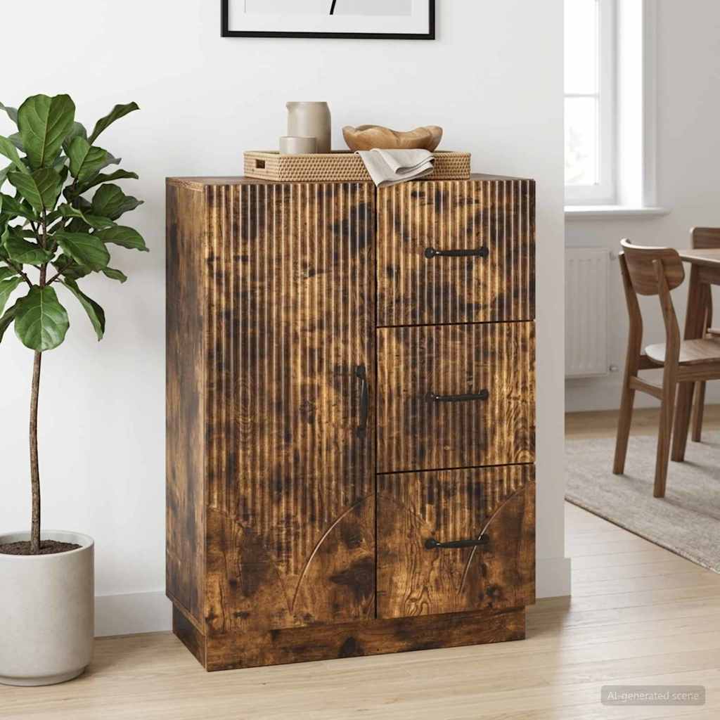 vidaXL Bufet Dąb wędzony 66 x 34,5 x 87 cm Drewno inżynieryjne