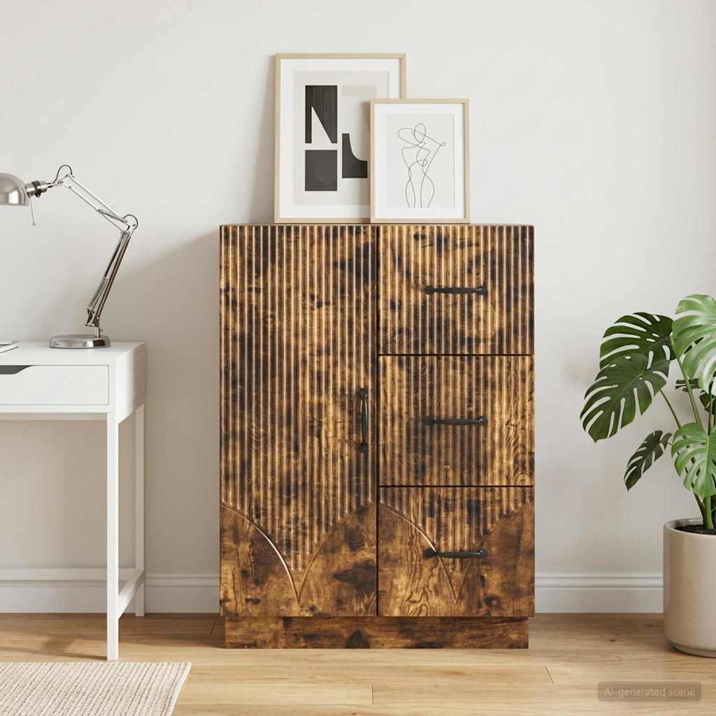 vidaXL Bufet Dąb wędzony 66 x 34,5 x 87 cm Drewno inżynieryjne