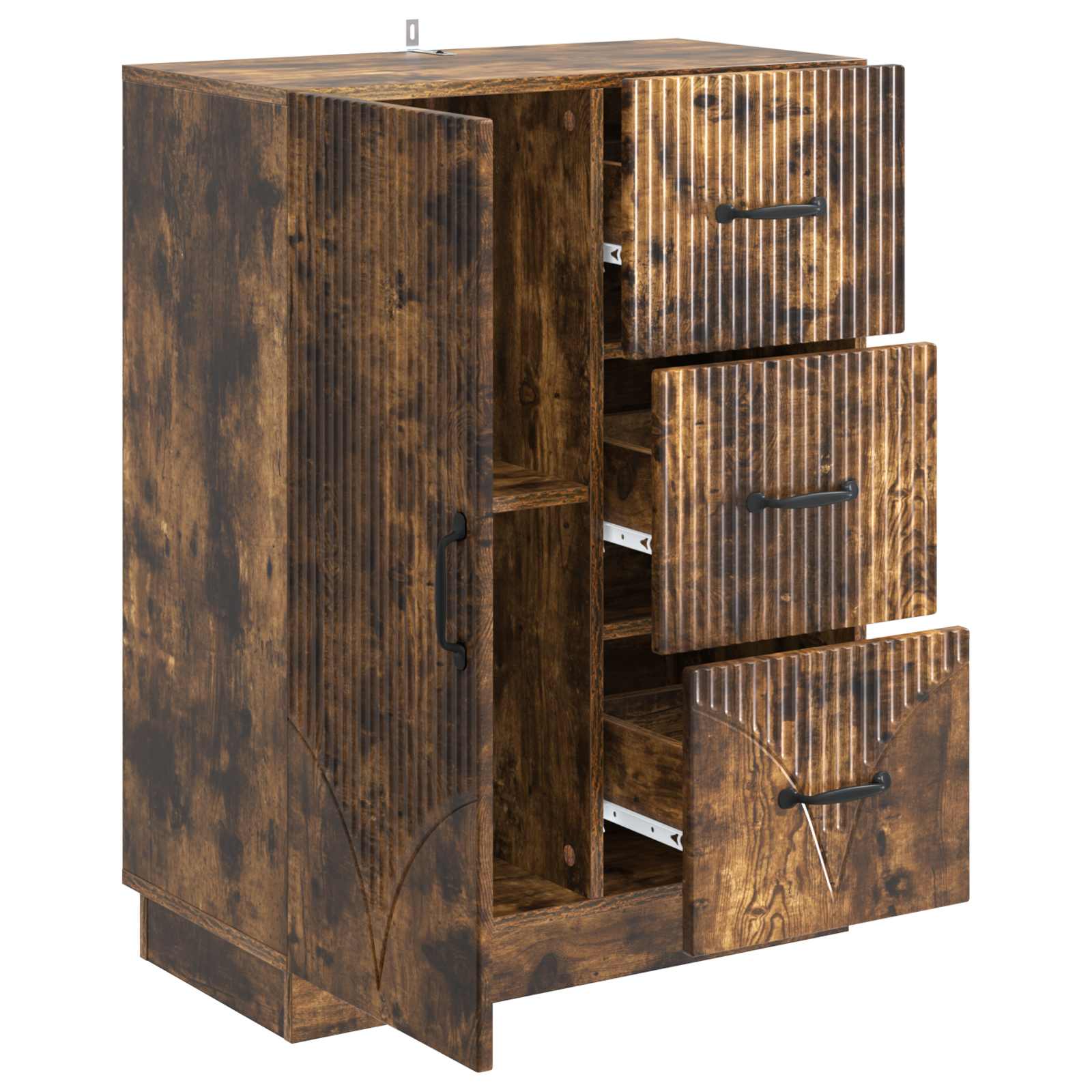 vidaXL Bufet Dąb wędzony 66 x 34,5 x 87 cm Drewno inżynieryjne