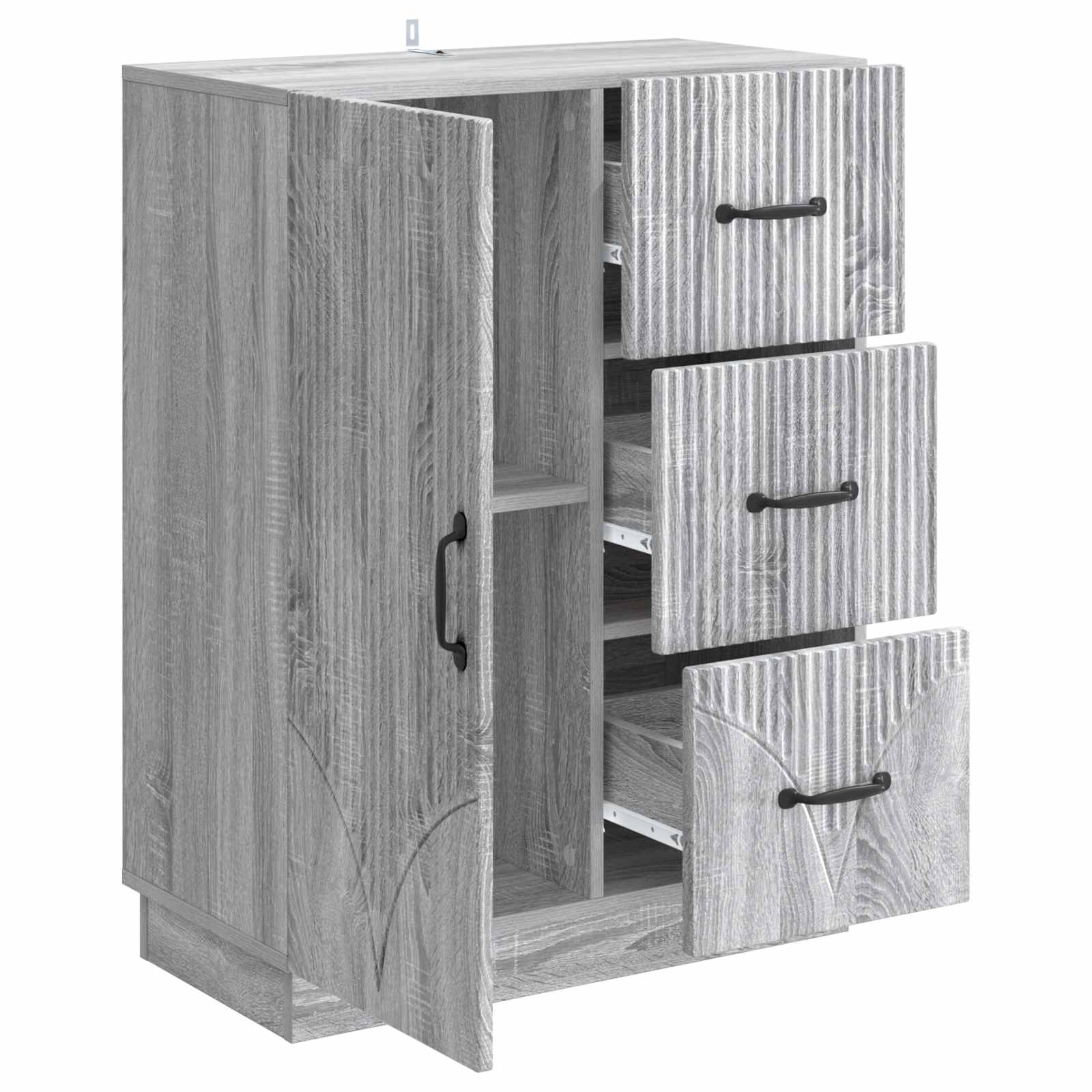vidaXL Bufet Szary Sonoma 66 x 34,5 x 87 cm Drewno inżynieryjne