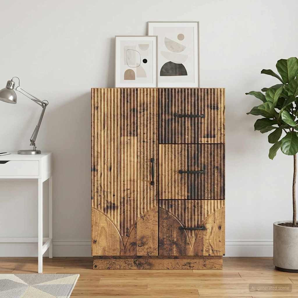 vidaXL Bufet Stare drewno 66 x 34,5 x 87 cm Drewno inżynieryjne