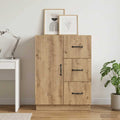 vidaXL Bufet Dąb artisan 66 x 34,5 x 87 cm Drewno inżynieryjne