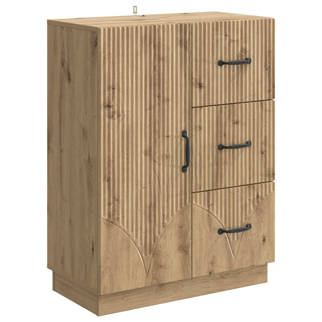vidaXL Bufet Dąb artisan 66 x 34,5 x 87 cm Drewno inżynieryjne