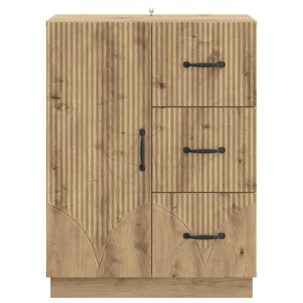 vidaXL Bufet Dąb artisan 66 x 34,5 x 87 cm Drewno inżynieryjne