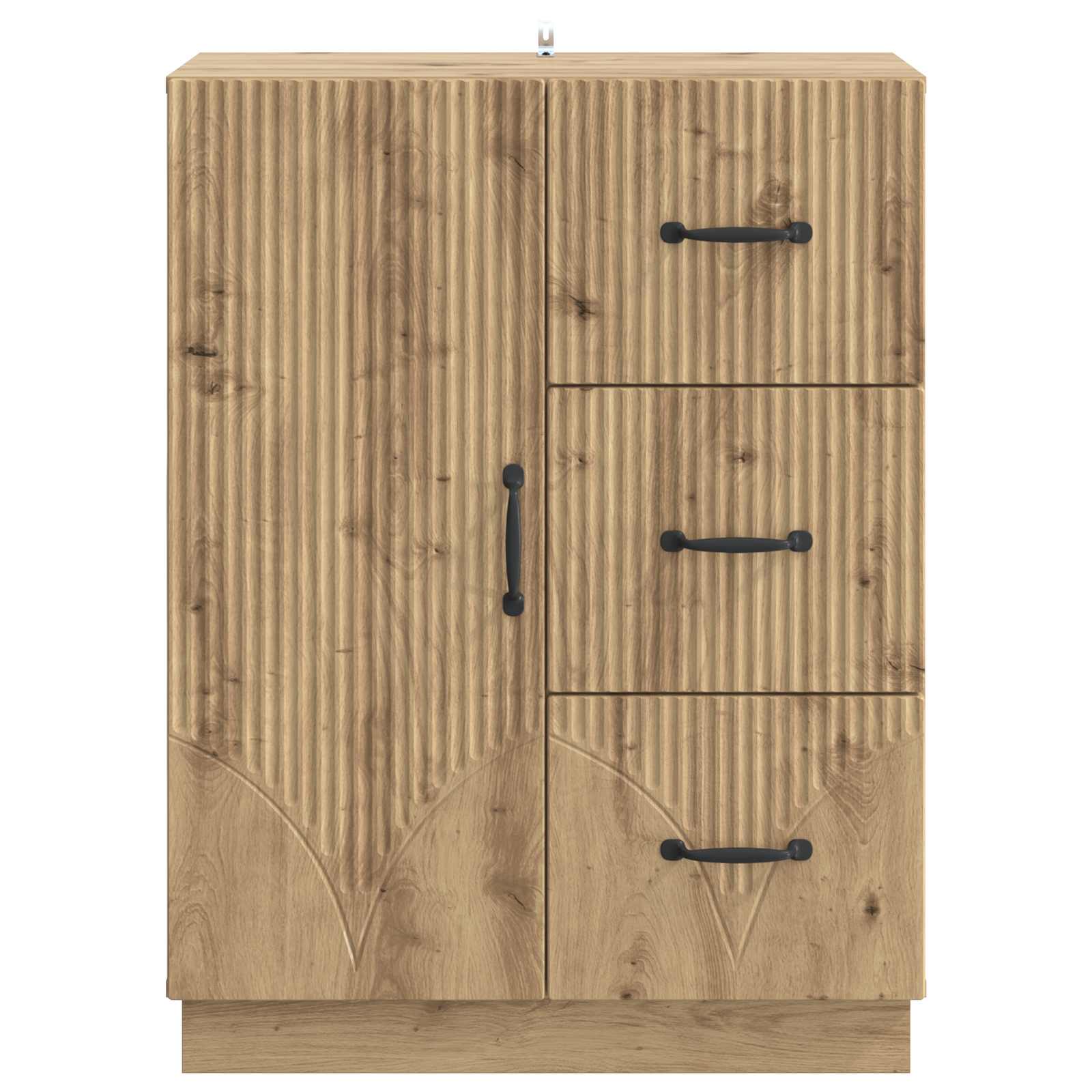 vidaXL Bufet Dąb artisan 66 x 34,5 x 87 cm Drewno inżynieryjne