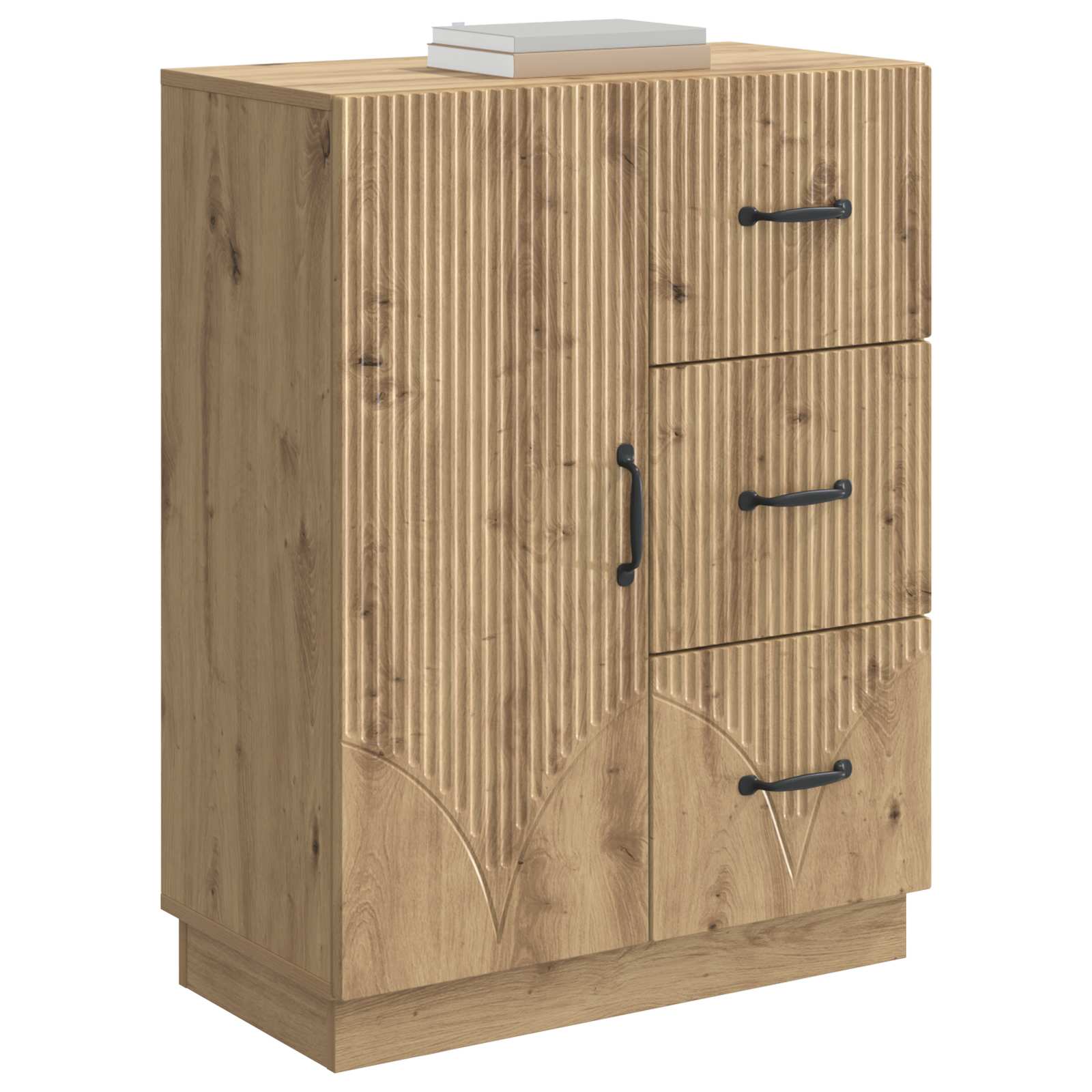 vidaXL Bufet Dąb artisan 66 x 34,5 x 87 cm Drewno inżynieryjne
