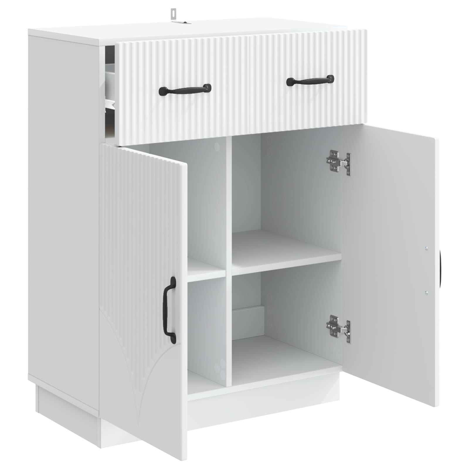 vidaXL Bufet Biały 66 x 34,5 x 87 cm Drewno inżynieryjne