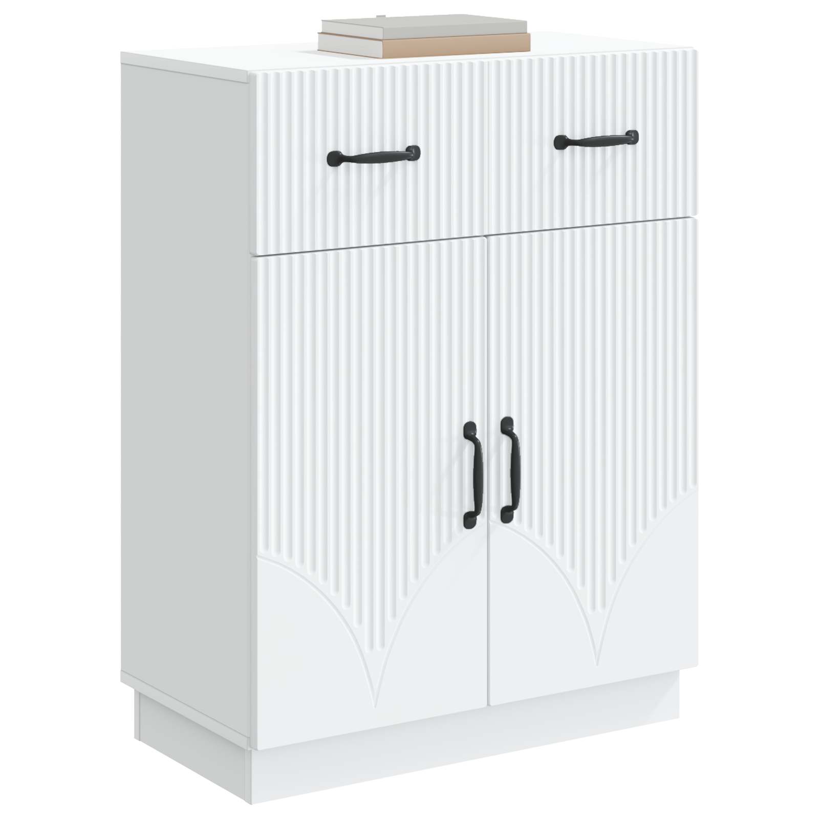 vidaXL Bufet Biały 66 x 34,5 x 87 cm Drewno inżynieryjne