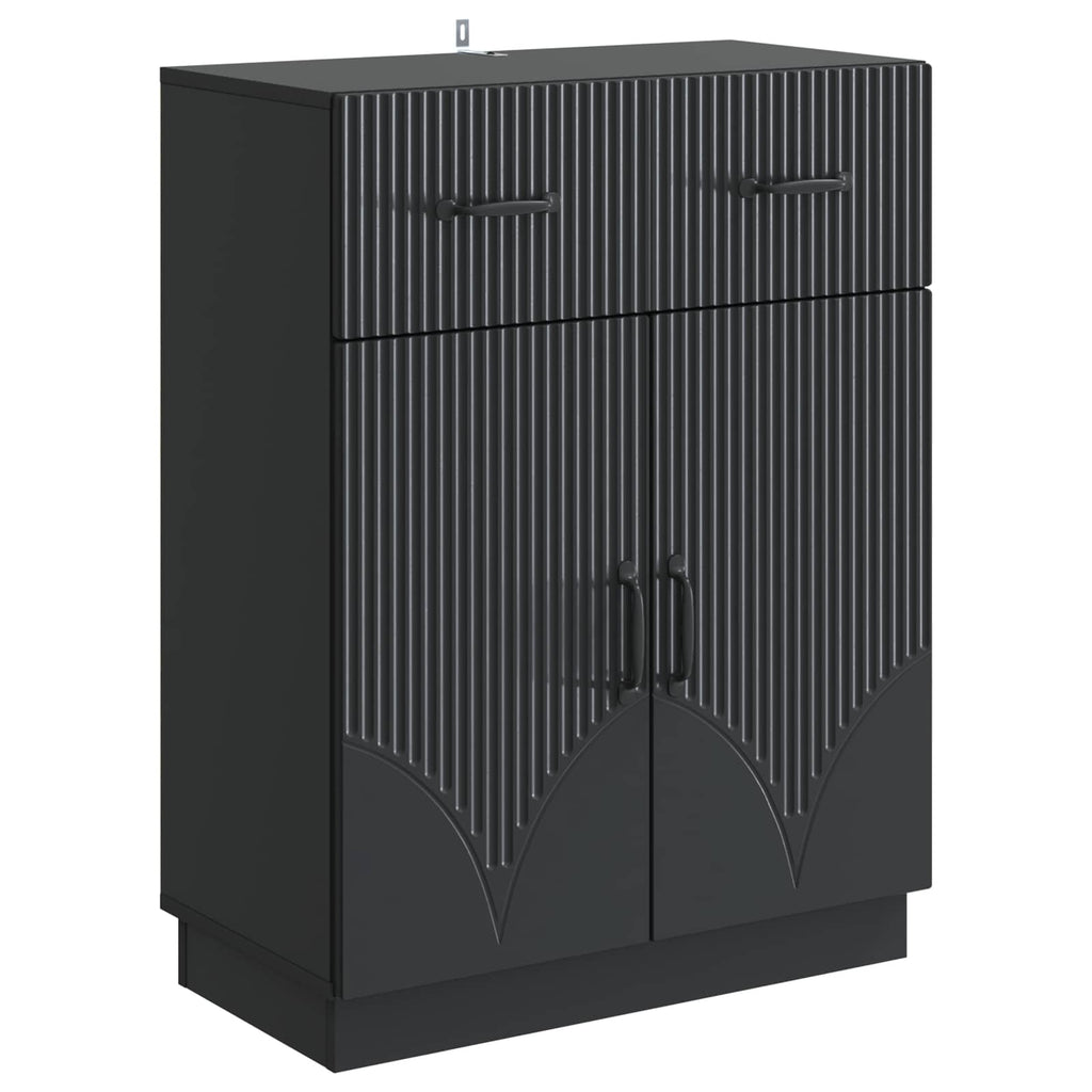 vidaXL Bufet z szufladą Czarny 66 x 34,5 x 87 cm Drewno inżynieryjne