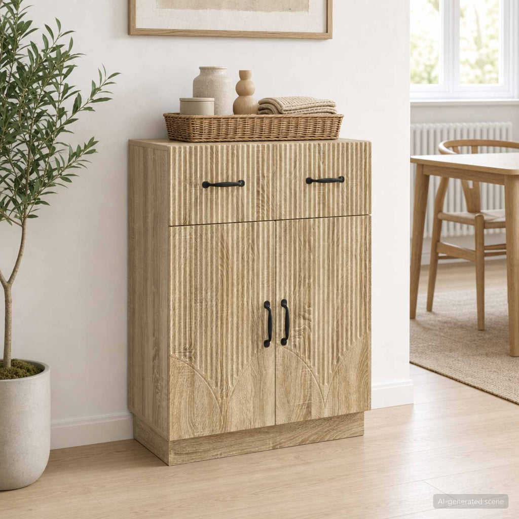 vidaXL Bufet dąb Sonoma 66 x 34,5 x 87 cm Drewno inżynieryjne
