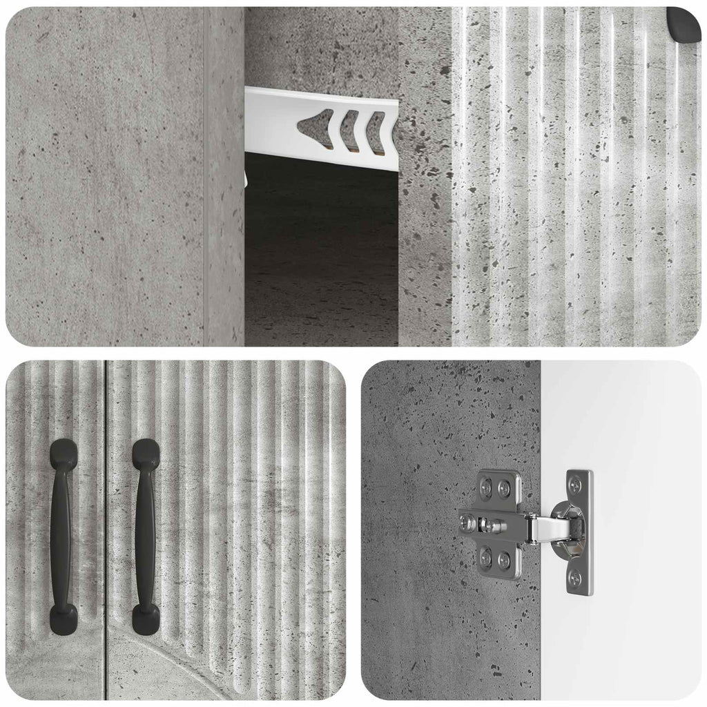 vidaXL Bufet Betonowy szary 66 x 34,5 x 87 cm Drewno inżynieryjne