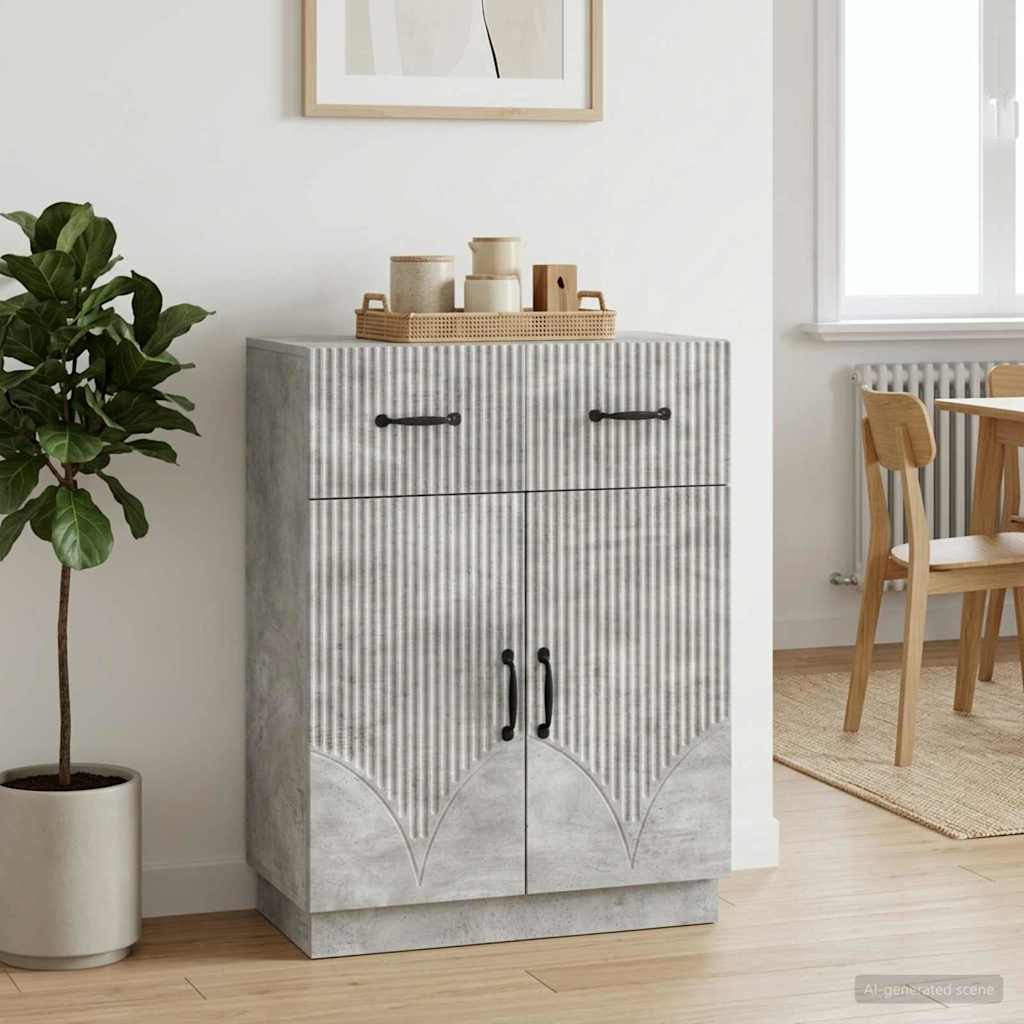 vidaXL Bufet Betonowy szary 66 x 34,5 x 87 cm Drewno inżynieryjne