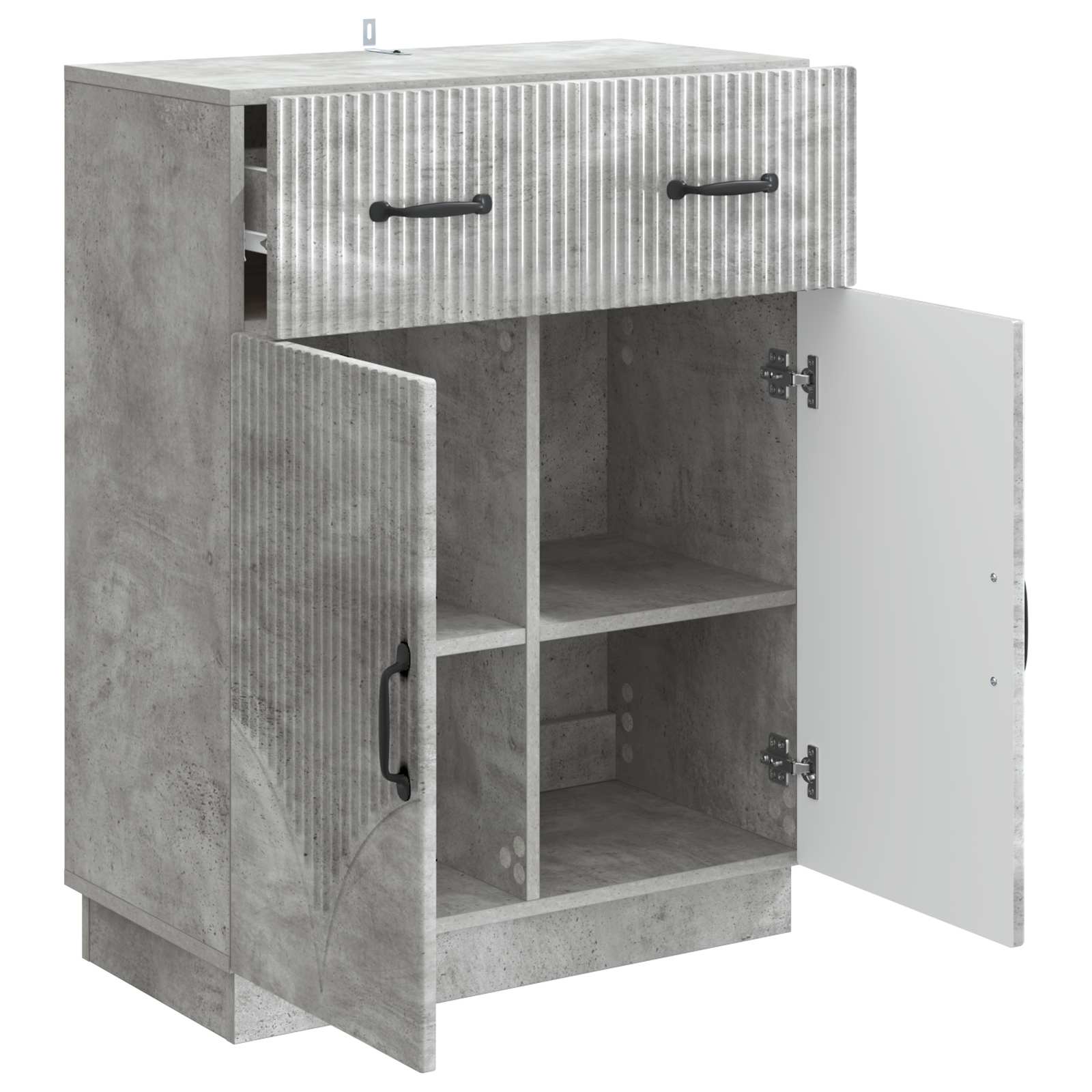 vidaXL Bufet Betonowy szary 66 x 34,5 x 87 cm Drewno inżynieryjne