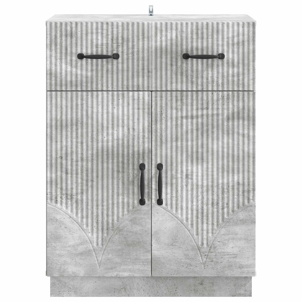 vidaXL Bufet Betonowy szary 66 x 34,5 x 87 cm Drewno inżynieryjne