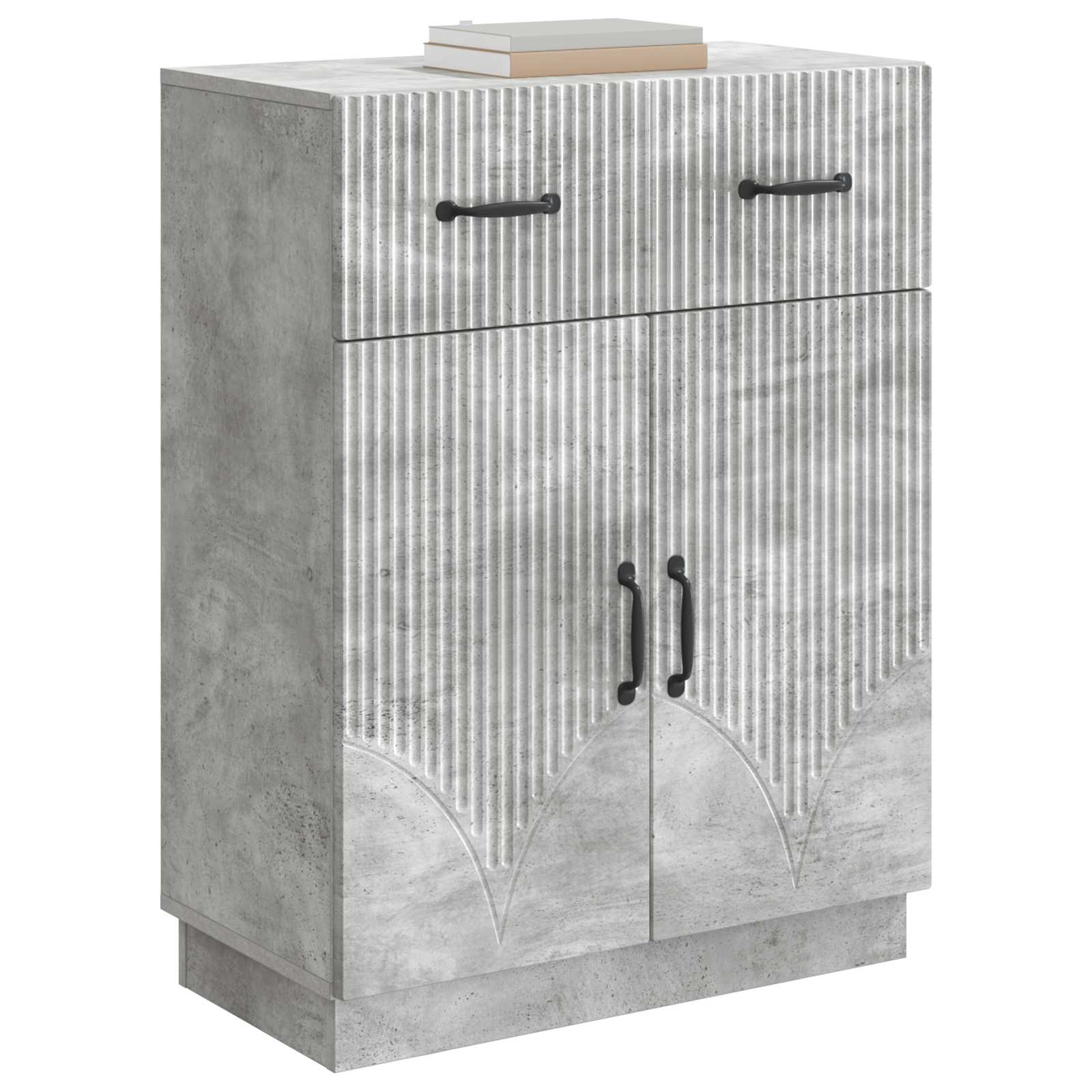 vidaXL Bufet Betonowy szary 66 x 34,5 x 87 cm Drewno inżynieryjne