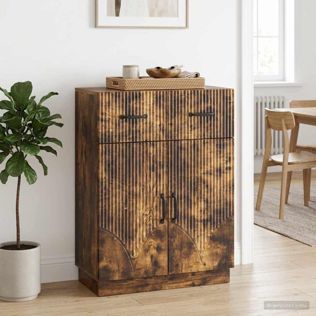 vidaXL Bufet Dąb wędzony 66 x 34,5 x 87 cm Drewno inżynieryjne