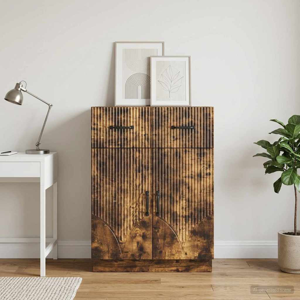 vidaXL Bufet Dąb wędzony 66 x 34,5 x 87 cm Drewno inżynieryjne