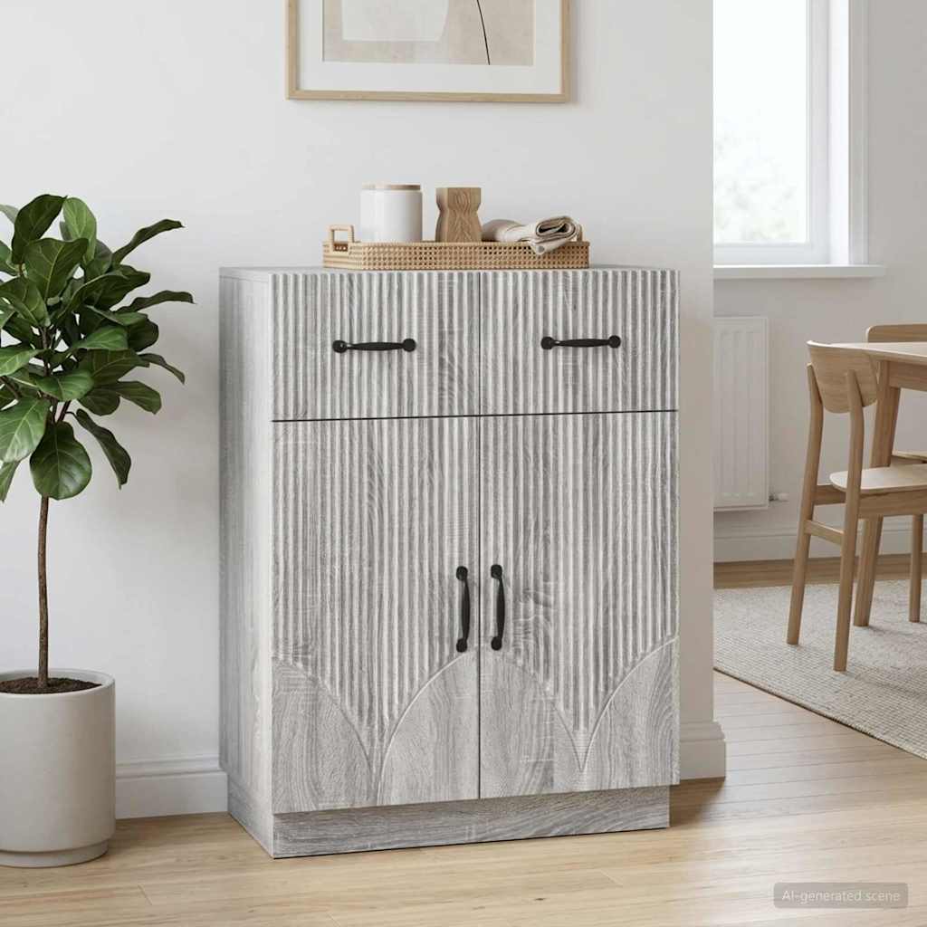 vidaXL Bufet Szary Sonoma 66 x 34,5 x 87 cm Drewno inżynieryjne