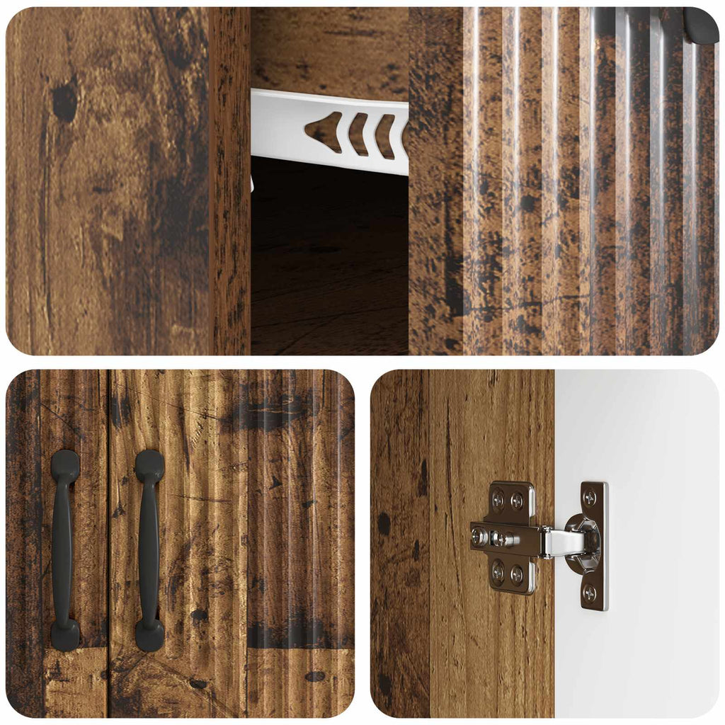 vidaXL Bufet Stare drewno 66 x 34,5 x 87 cm Drewno inżynieryjne