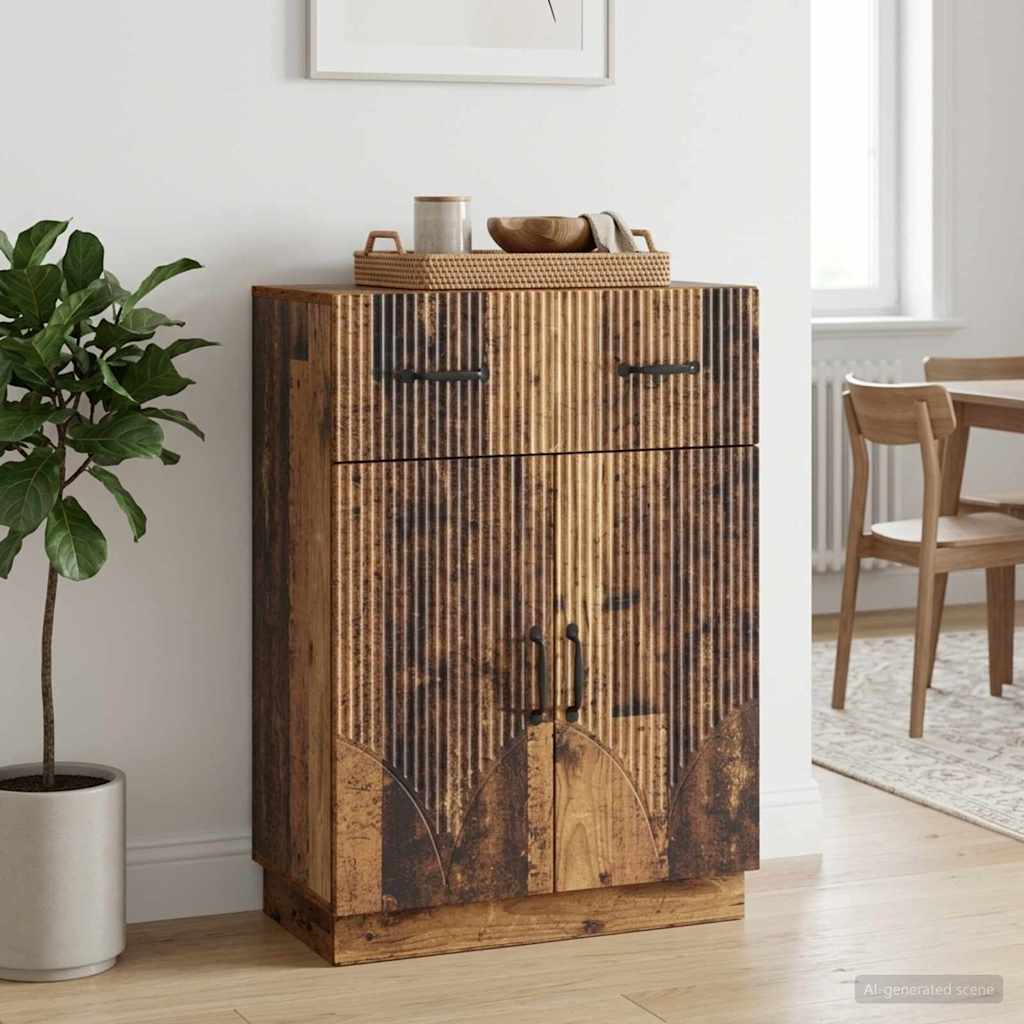 vidaXL Bufet Stare drewno 66 x 34,5 x 87 cm Drewno inżynieryjne
