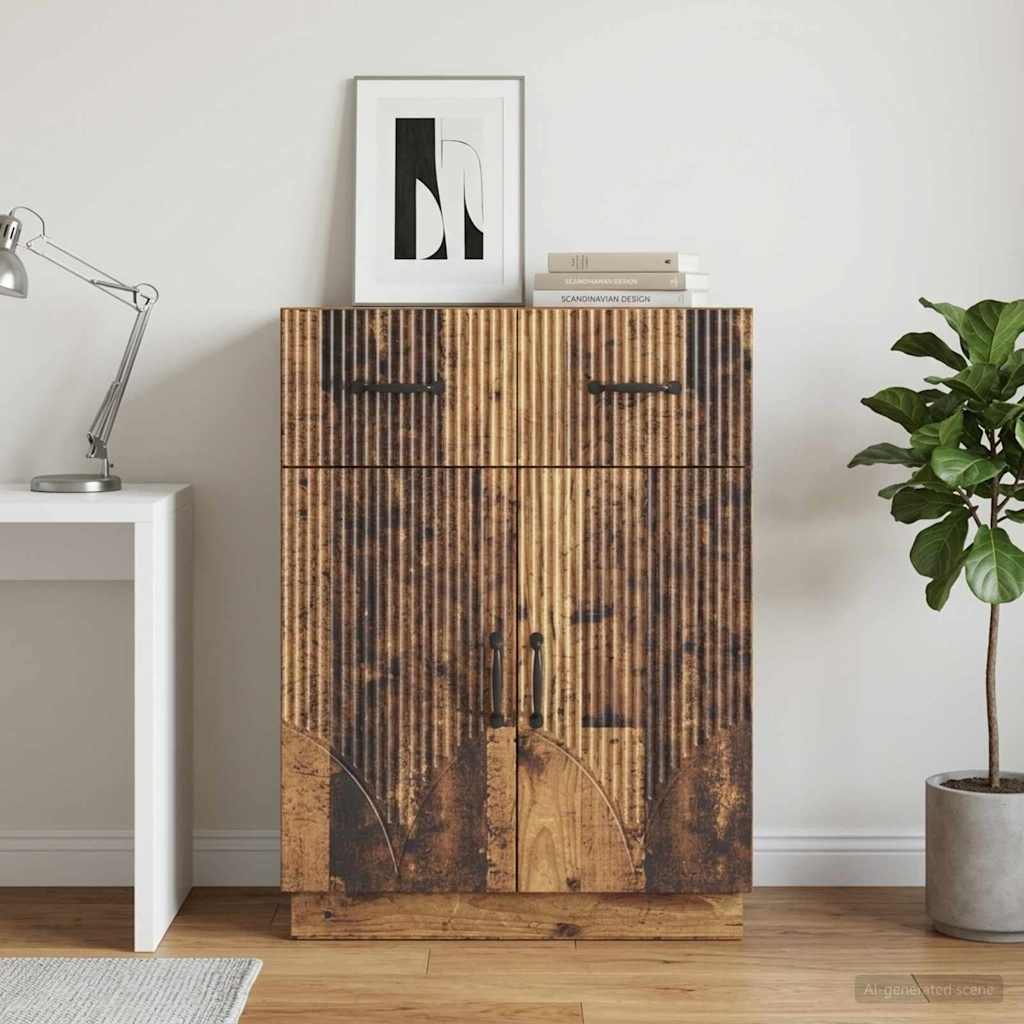 vidaXL Bufet Stare drewno 66 x 34,5 x 87 cm Drewno inżynieryjne