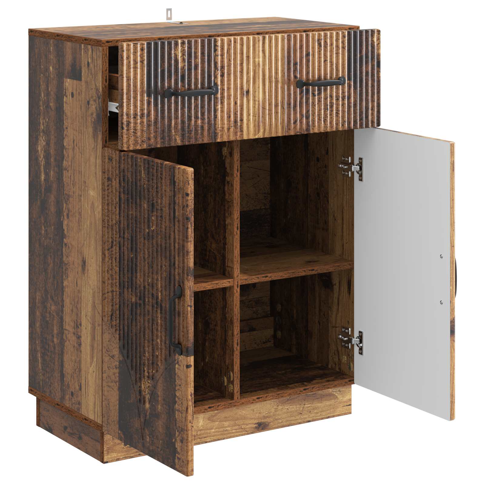 vidaXL Bufet Stare drewno 66 x 34,5 x 87 cm Drewno inżynieryjne