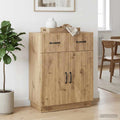 vidaXL Bufet Dąb artisan 66 x 34,5 x 87 cm Drewno inżynieryjne