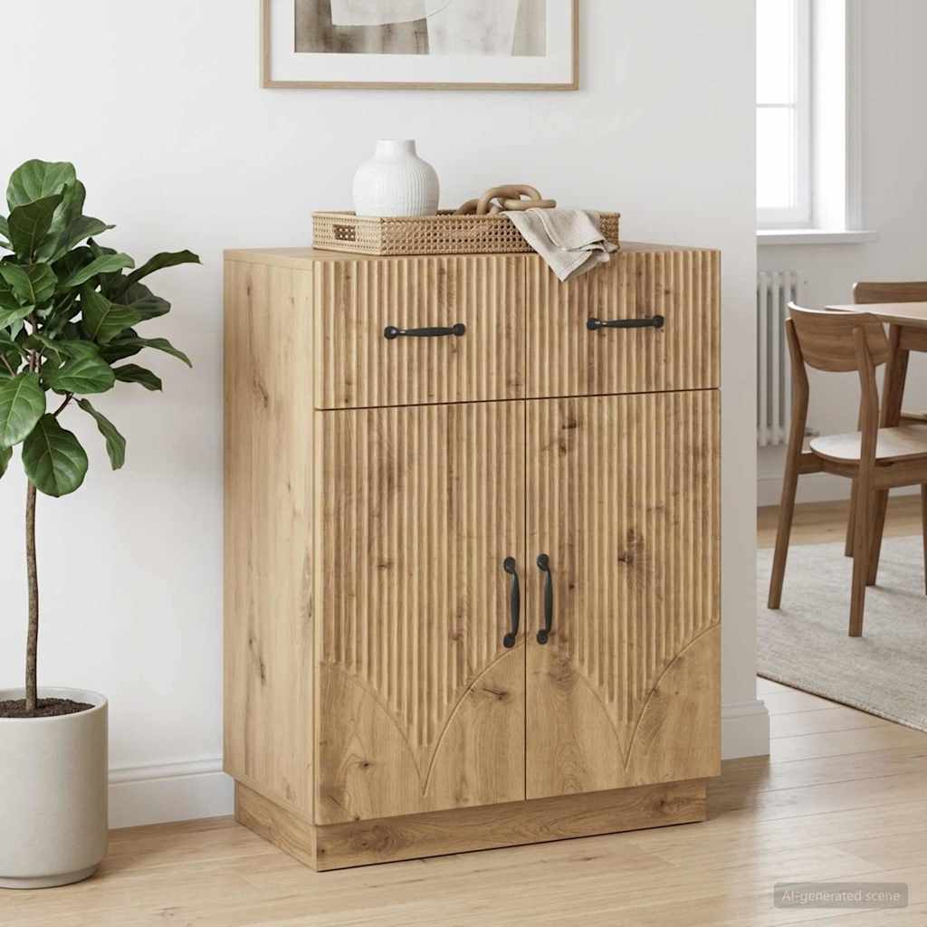 vidaXL Bufet Dąb artisan 66 x 34,5 x 87 cm Drewno inżynieryjne