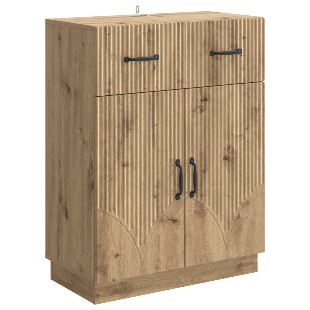 vidaXL Bufet Dąb artisan 66 x 34,5 x 87 cm Drewno inżynieryjne