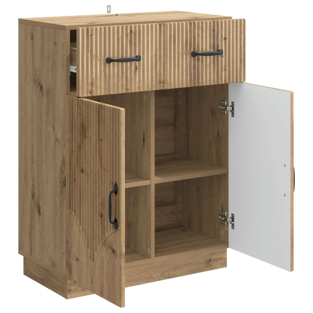 vidaXL Bufet Dąb artisan 66 x 34,5 x 87 cm Drewno inżynieryjne