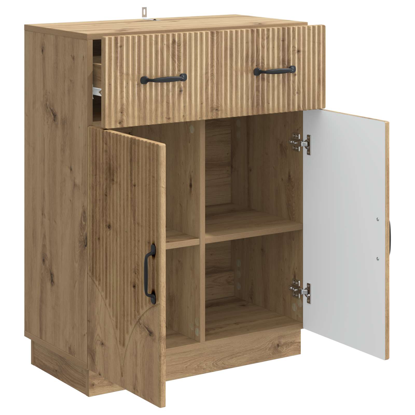 vidaXL Bufet Dąb artisan 66 x 34,5 x 87 cm Drewno inżynieryjne