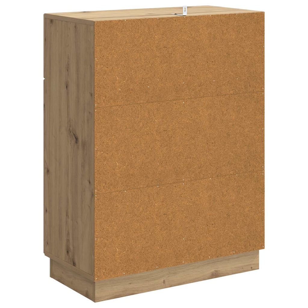 vidaXL Bufet Dąb artisan 66 x 34,5 x 87 cm Drewno inżynieryjne