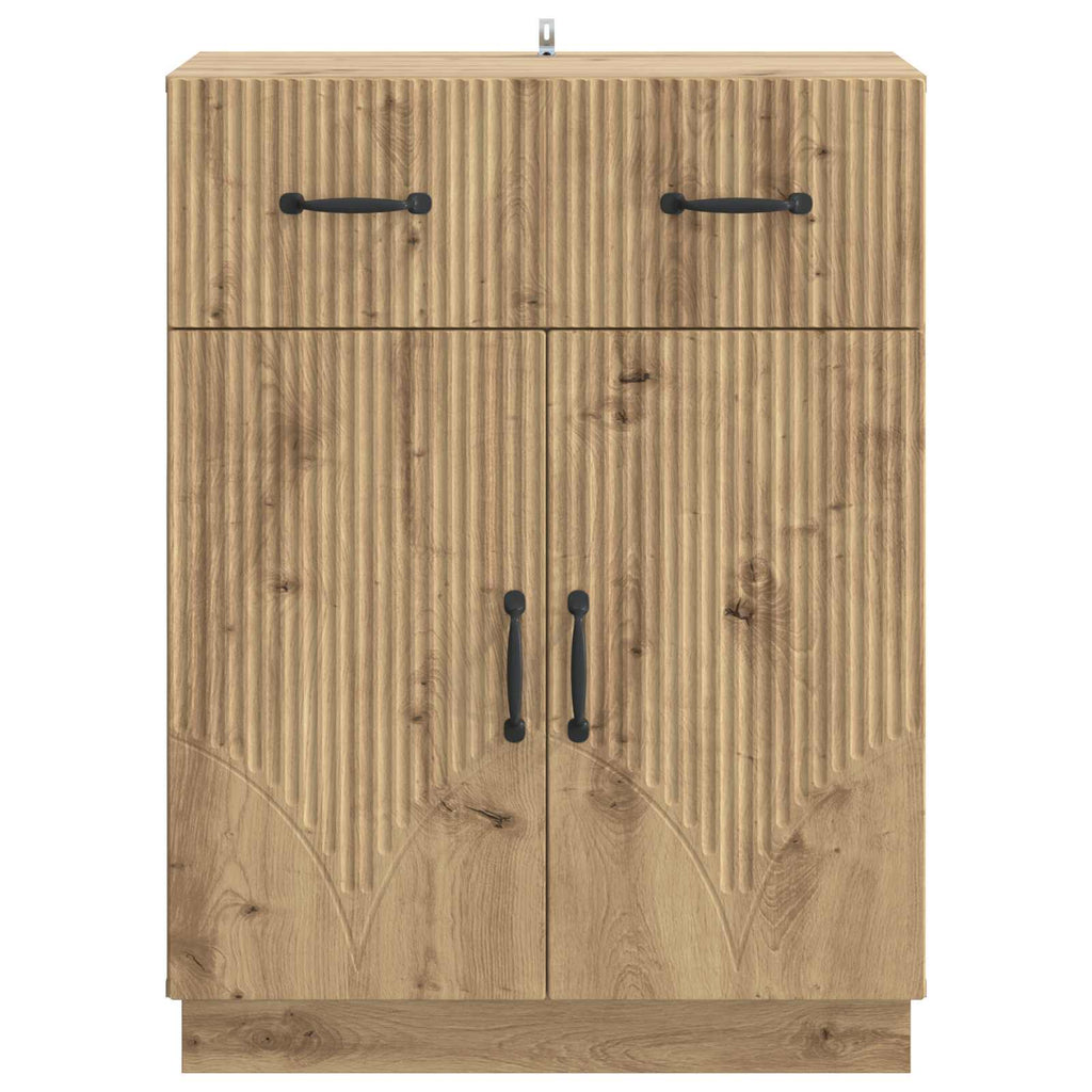 vidaXL Bufet Dąb artisan 66 x 34,5 x 87 cm Drewno inżynieryjne
