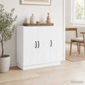vidaXL Bufet Biały 89 x 34,5 x 77 cm Drewno inżynieryjne