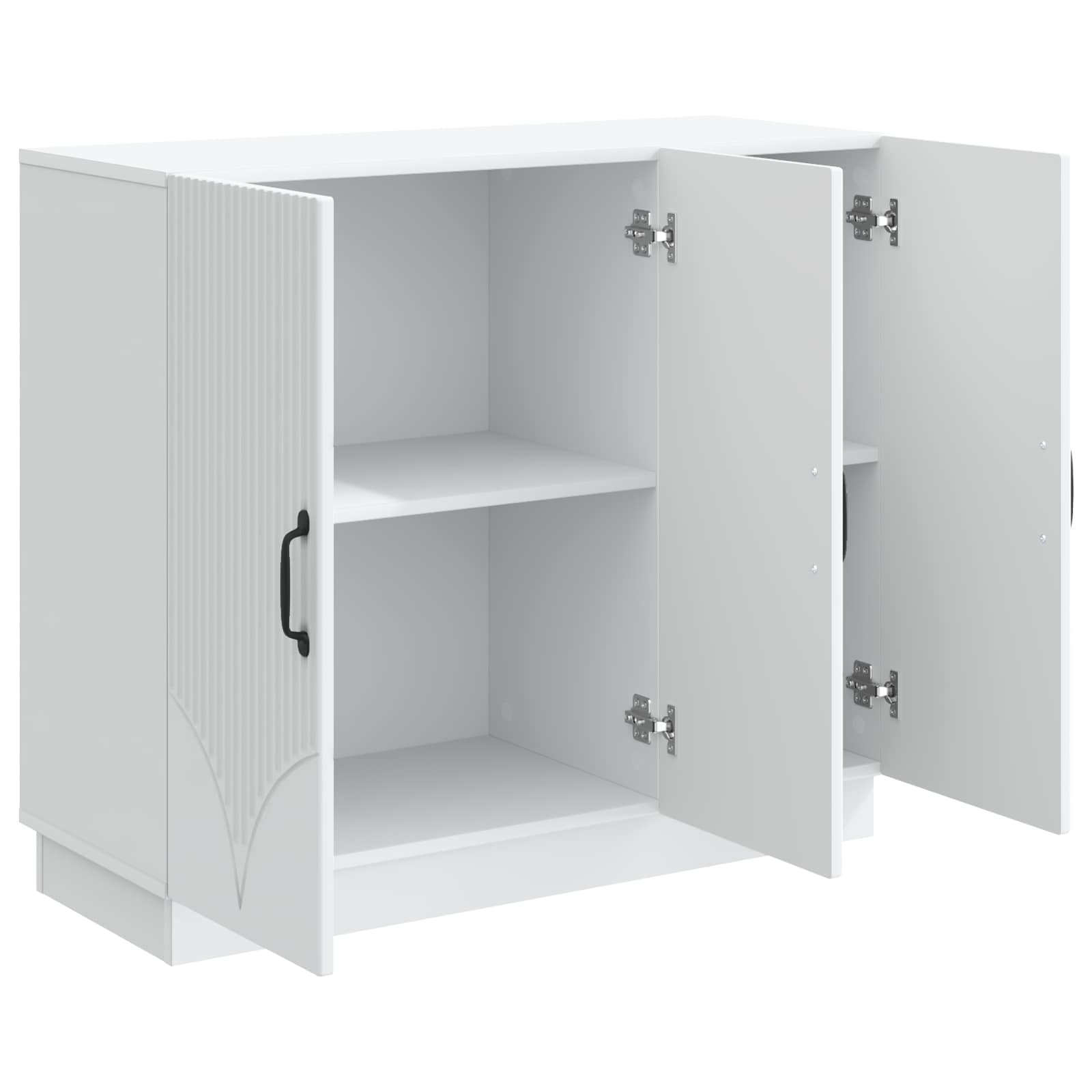 vidaXL Bufet Biały 89 x 34,5 x 77 cm Drewno inżynieryjne