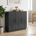 vidaXL Bufet Czarny 89 x 34,5 x 77 cm Drewno inżynieryjne