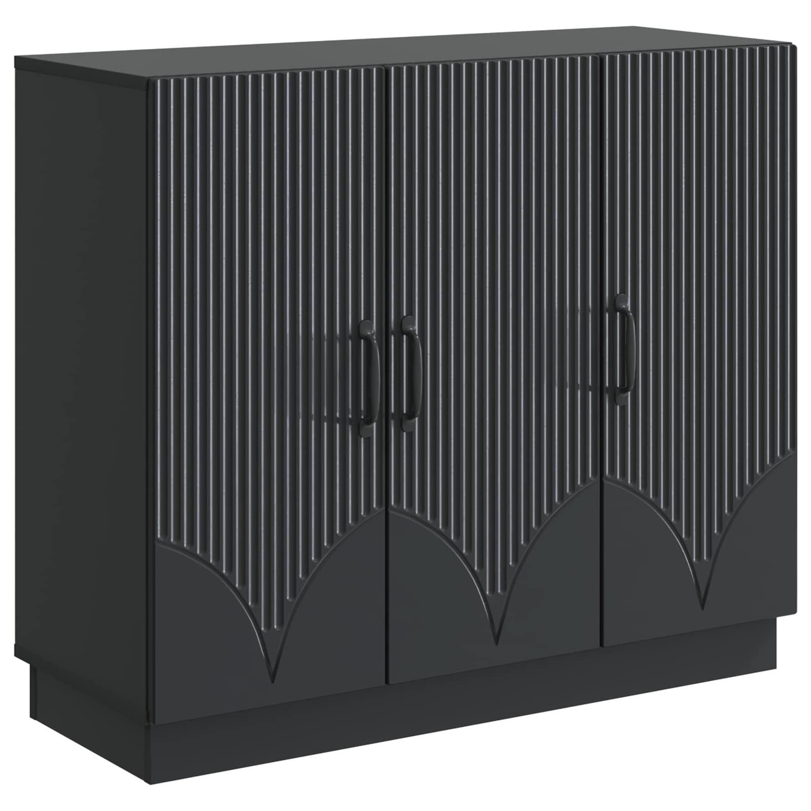 vidaXL Bufet Czarny 89 x 34,5 x 77 cm Drewno inżynieryjne
