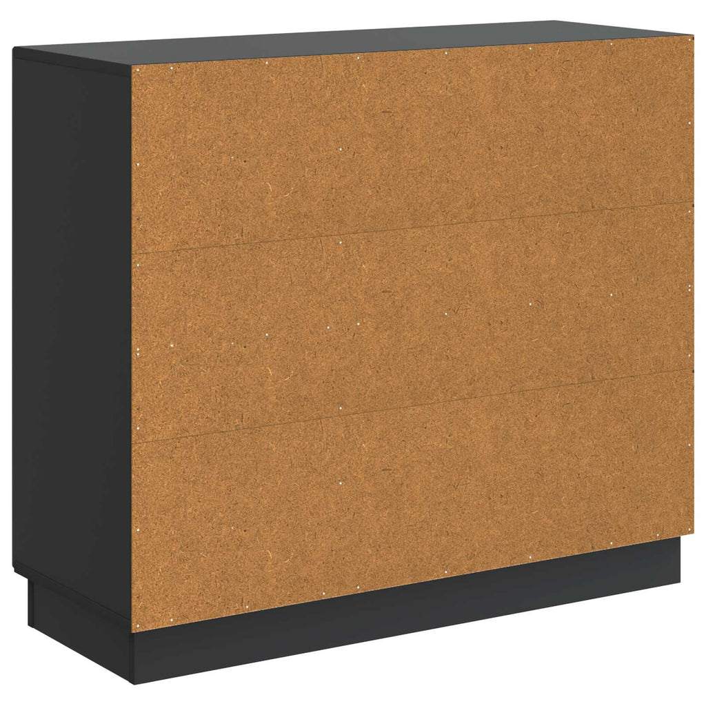 vidaXL Bufet Czarny 89 x 34,5 x 77 cm Drewno inżynieryjne